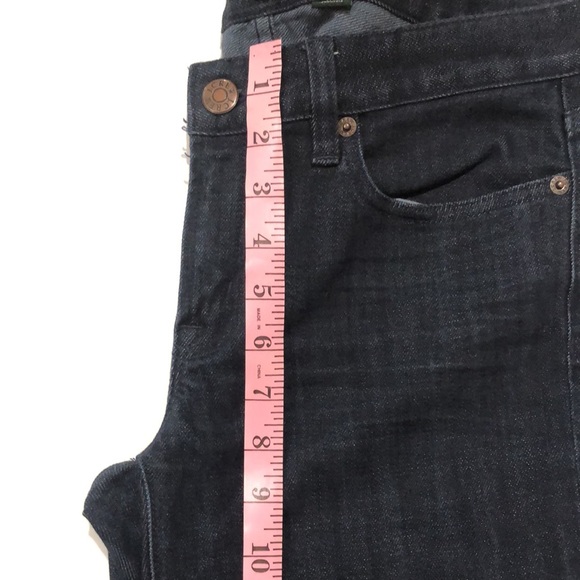 J CREW women’s toothpick mid-rise jeans, dark wash - Picture 6 of 7